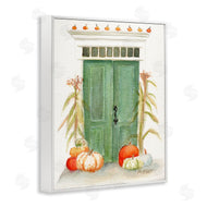 Melissa Hyatt | Entryway Door Architecture Autumn Harvest Pumpkins