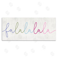 Stupell Studio | Falalalala Holiday Cursive Rainbow Text
