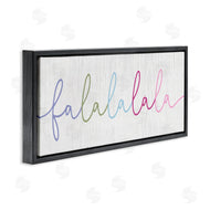Stupell Studio | Falalalala Holiday Cursive Rainbow Text