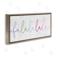 Stupell Studio | Falalalala Holiday Cursive Rainbow Text