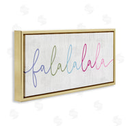 Stupell Studio | Falalalala Holiday Cursive Rainbow Text