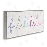 Stupell Studio | Falalalala Holiday Cursive Rainbow Text