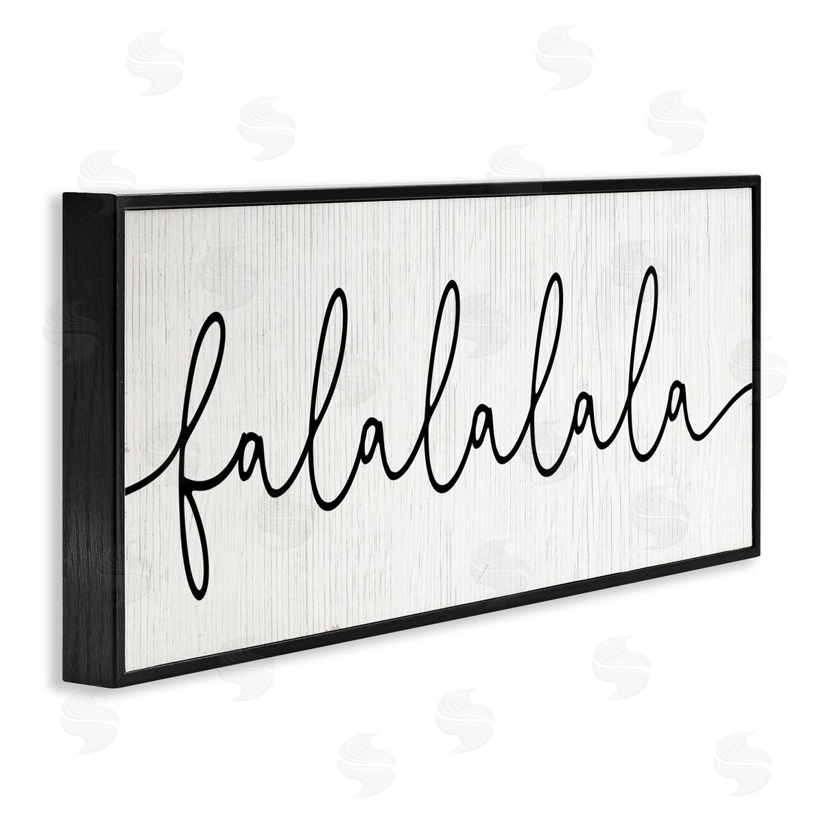Falalalala Minimal Holiday Phrase Black Frame Print Wall Art, Home Decor by Stupell Studio