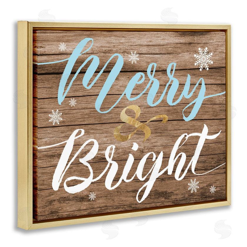 Stupell Studio | Rustic Merry and Bright Christmas