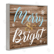 Stupell Studio | Rustic Merry and Bright Christmas