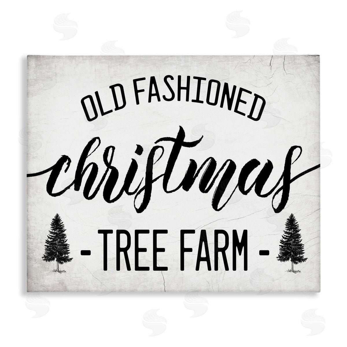 Stupell Studio Rustic Minimal Christmas Tree Farm Canvas Wall Art