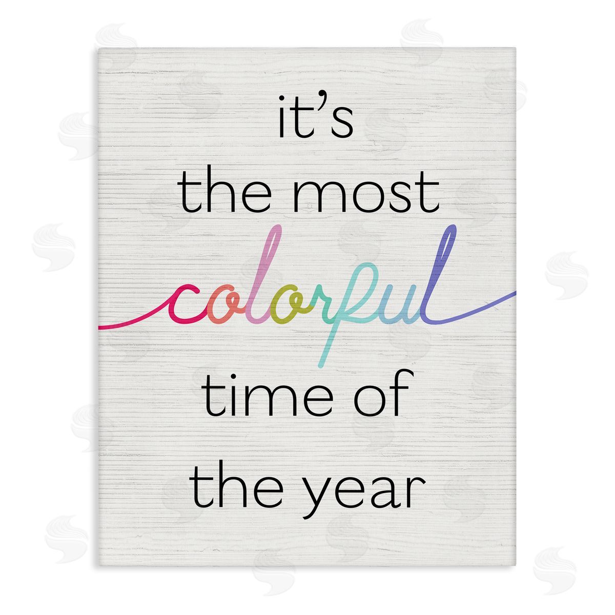 Stupell Studio Most Colorful Time Whimsical Holiday Canvas Wall Art