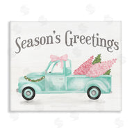 Stupell Studio | Pink Turquoise Christmas Truck