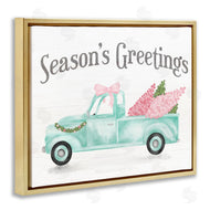 Stupell Studio | Pink Turquoise Christmas Truck