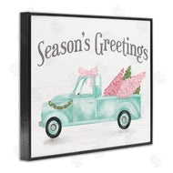 Stupell Studio | Pink Turquoise Christmas Truck