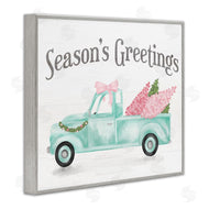 Stupell Studio | Pink Turquoise Christmas Truck