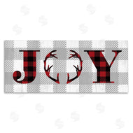 Stupell Studio | Joy Antler Buffalo Plaid Design