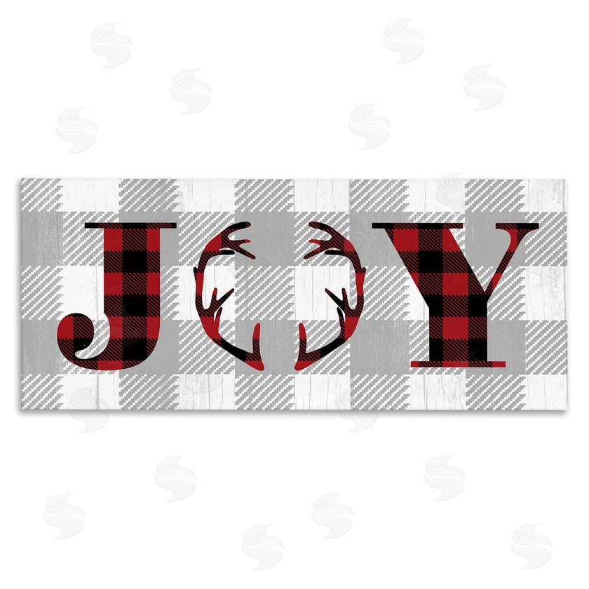 Stupell Studio | Joy Antler Buffalo Plaid Design
