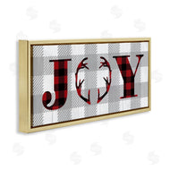 Stupell Studio | Joy Antler Buffalo Plaid Design