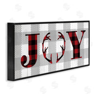 Stupell Studio | Joy Antler Buffalo Plaid Design