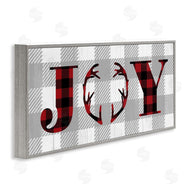 Stupell Studio | Joy Antler Buffalo Plaid Design