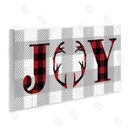 Stupell Studio | Joy Antler Buffalo Plaid Design