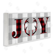 Stupell Studio | Joy Antler Buffalo Plaid Design