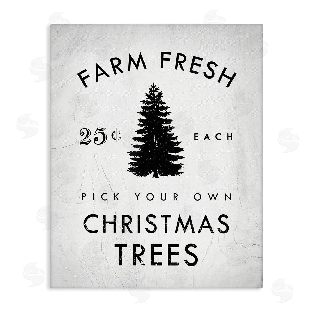 Stupell Studio Vintage Christmas Tree Farm Sign Canvas Wall Art