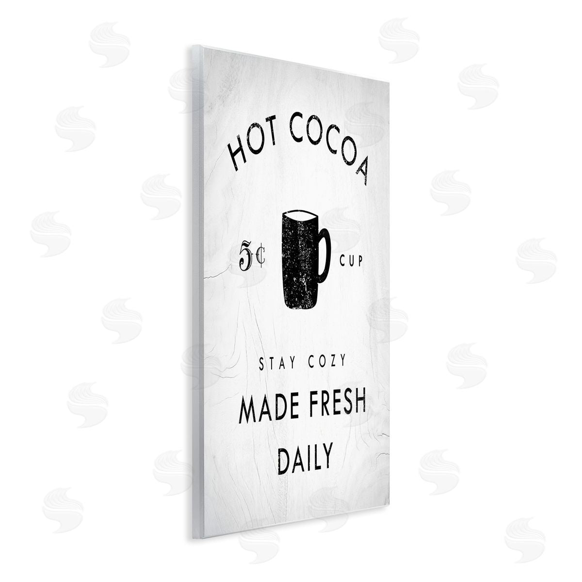 Stupell Studio Vintage Hot Cocoa Sign Wall Plaque Art