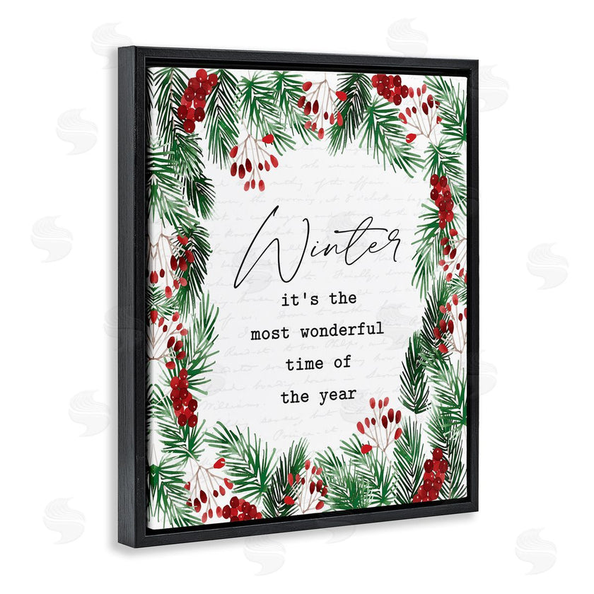 Lettered and Lined | Most Wonderful Time Winter Wreath