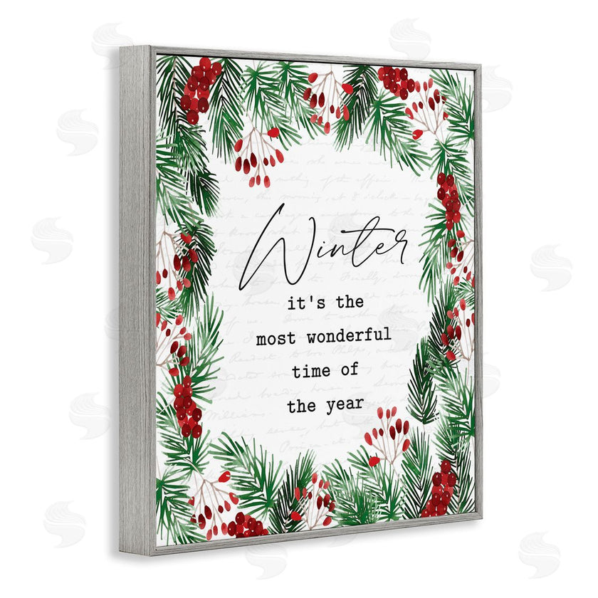 Lettered and Lined | Most Wonderful Time Winter Wreath