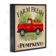 Sheri Hart | Farm Fresh Pumpkins Red Truck