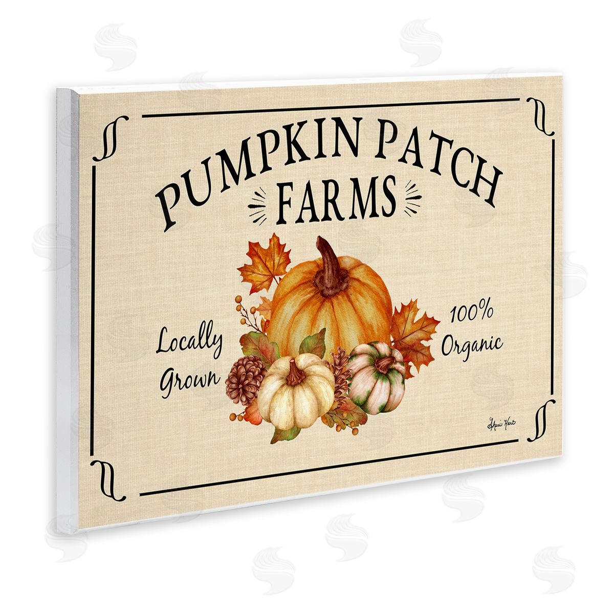 Sheri Hart Traditional Pumpkin Patch Farm Sign Wall Plaque Art