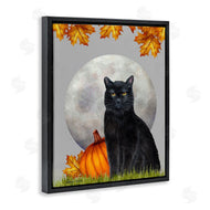 Sheri Hart | Black Cat Full Moon and Pumpkins
