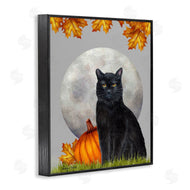 Sheri Hart | Black Cat Full Moon and Pumpkins
