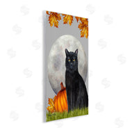 Sheri Hart | Black Cat Full Moon and Pumpkins