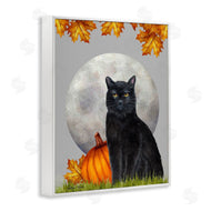 Sheri Hart | Black Cat Full Moon and Pumpkins