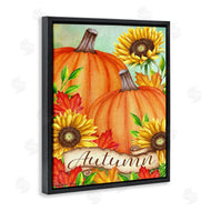 Sheri Hart | Pumpkins with Sunflowers Red Leaves