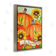 Sheri Hart | Pumpkins with Sunflowers Red Leaves