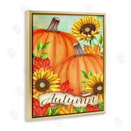Sheri Hart | Pumpkins with Sunflowers Red Leaves