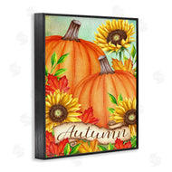 Sheri Hart | Pumpkins with Sunflowers Red Leaves