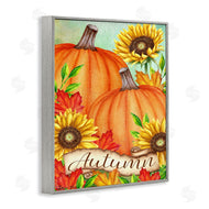 Sheri Hart | Pumpkins with Sunflowers Red Leaves