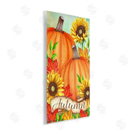 Sheri Hart | Pumpkins with Sunflowers Red Leaves