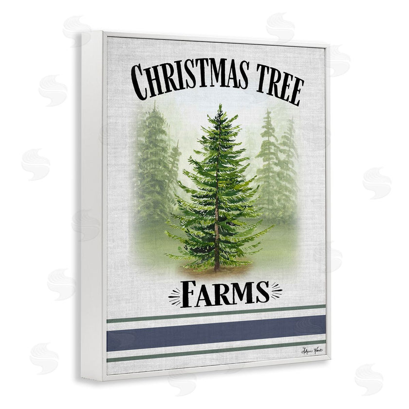 Sheri Hart | Traditional Christmas Tree Blue Stripe