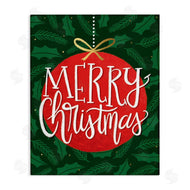 Taylor Shannon Designs | Festive Merry Christmas Red Ornament