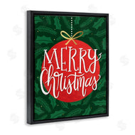 Taylor Shannon Designs | Festive Merry Christmas Red Ornament