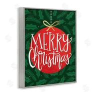 Taylor Shannon Designs | Festive Merry Christmas Red Ornament