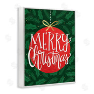 Taylor Shannon Designs | Festive Merry Christmas Red Ornament
