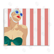 Jen Bucheli | Pop Female Swimsuit Red Stripes