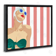 Jen Bucheli | Pop Female Swimsuit Red Stripes
