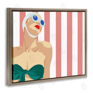 Jen Bucheli | Pop Female Swimsuit Red Stripes