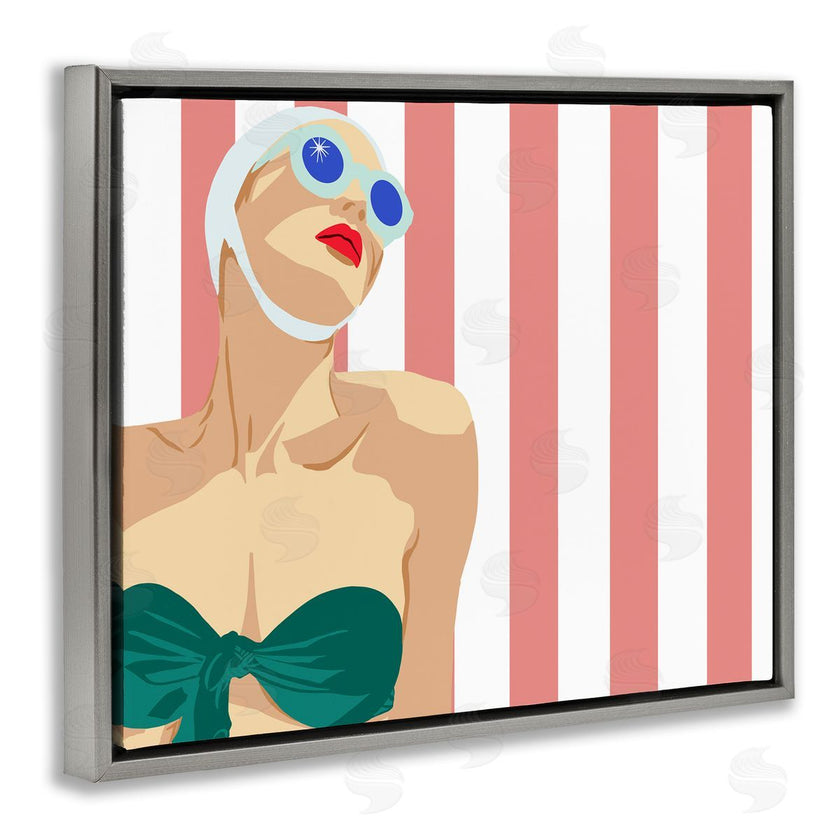 Jen Bucheli | Pop Female Swimsuit Red Stripes