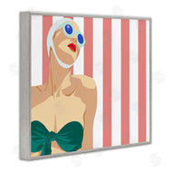 Jen Bucheli | Pop Female Swimsuit Red Stripes