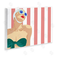 Jen Bucheli | Pop Female Swimsuit Red Stripes