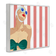 Jen Bucheli | Pop Female Swimsuit Red Stripes